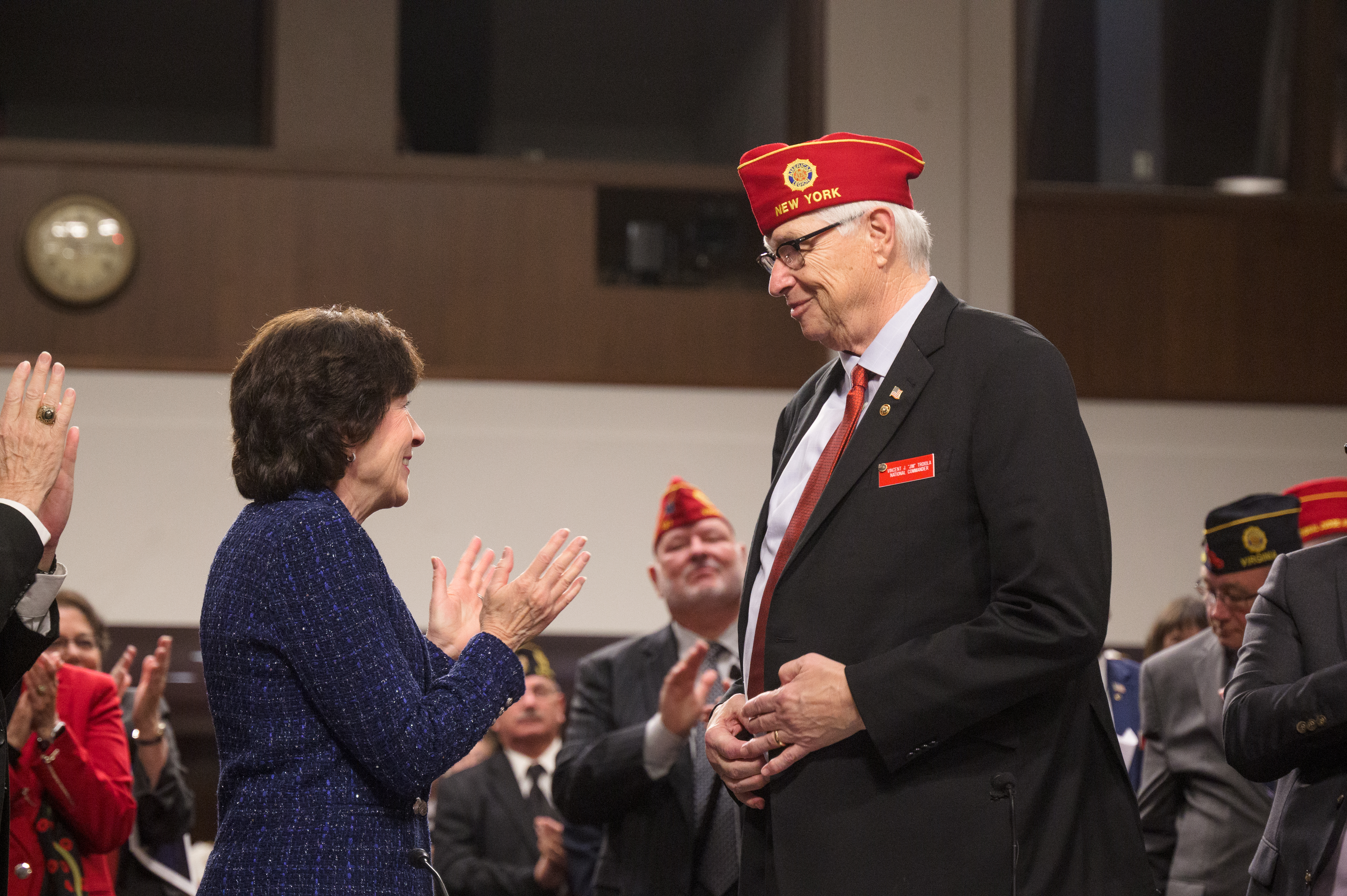 Senator Collins meets Commander Troiola